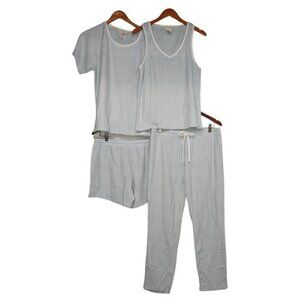 Lucky Brand Ladies' 4-piece Terry Pajama Set (Plein Air, Medium)